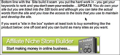 Site Build It! Scam